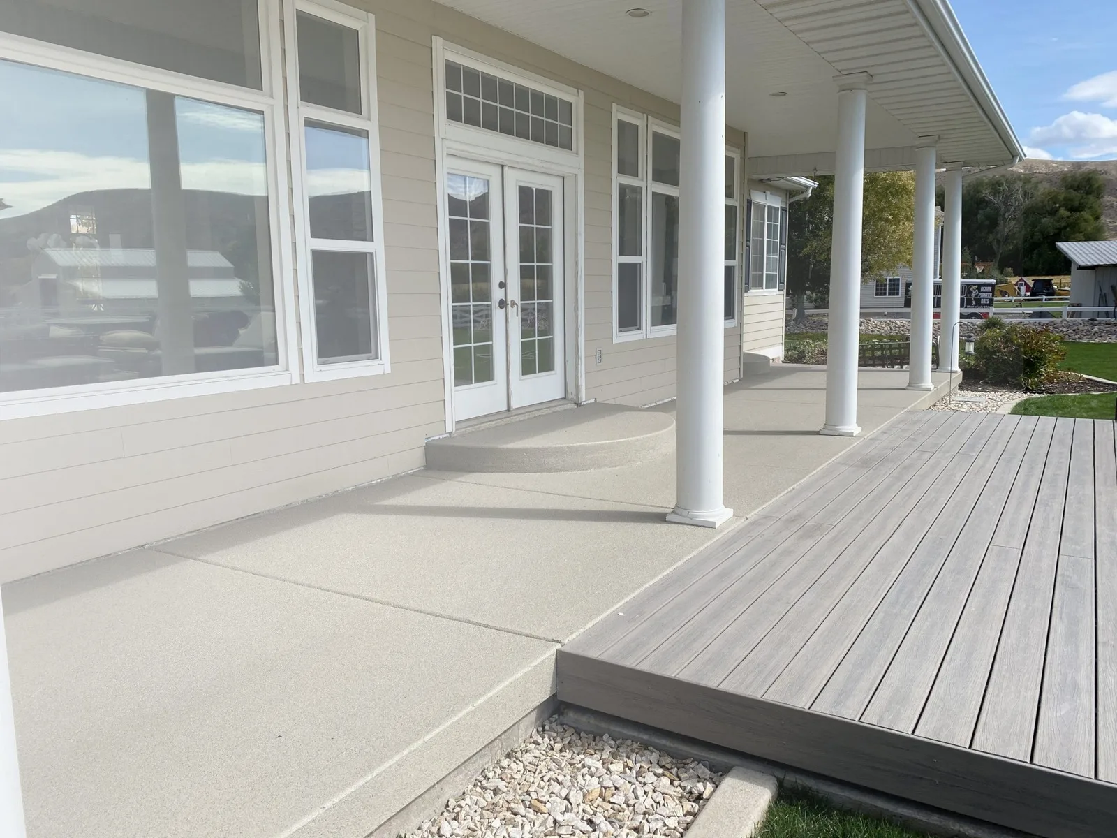 Resurfaced and coated front porch